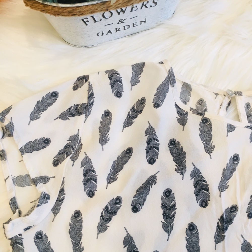 H&M feather blouse